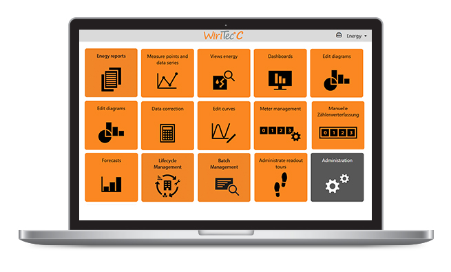 WiriTec_Produkt_Software_Laptop_eng Laptop with English-language interface of WiriTec-C software.